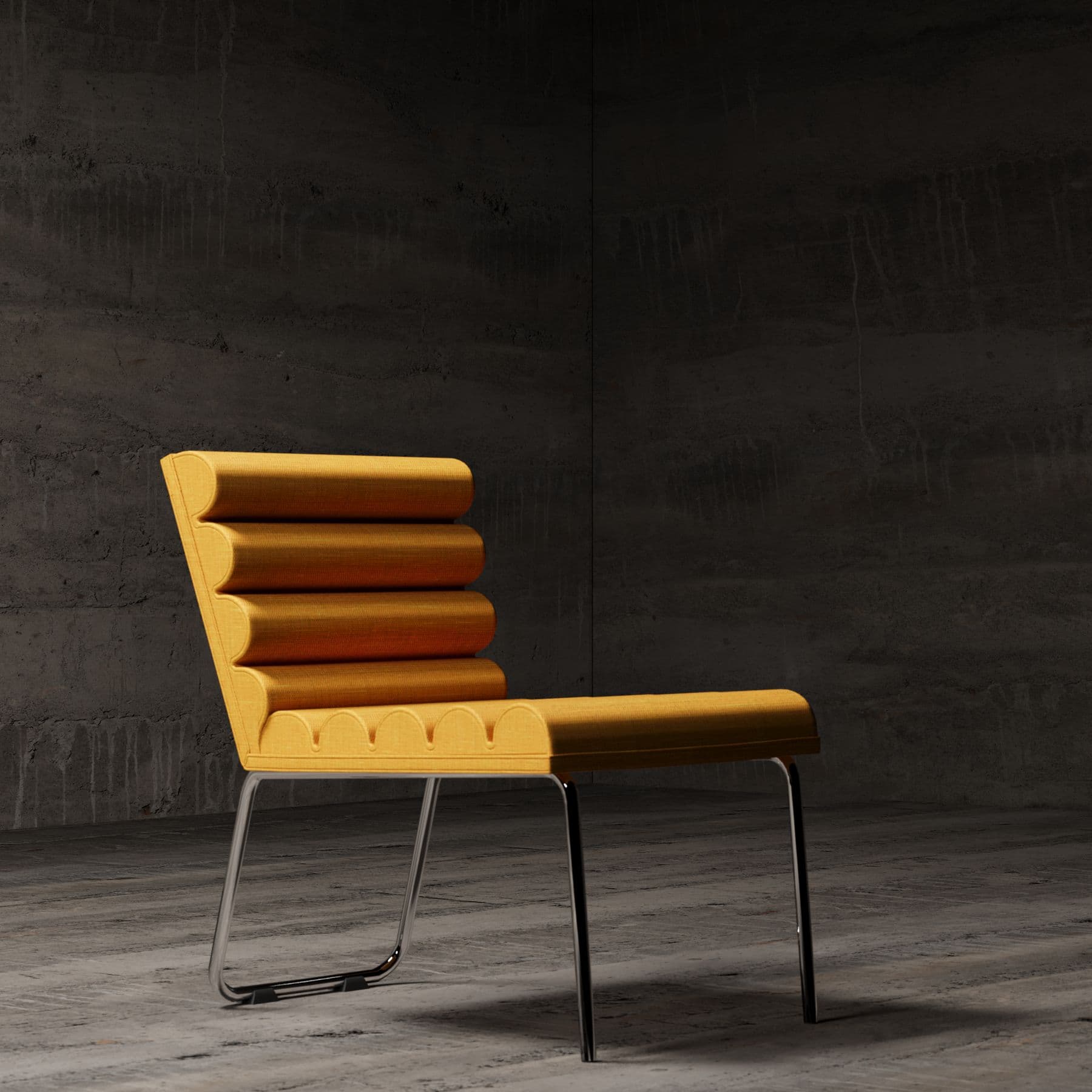 Modern accent chair product in a minimal setting